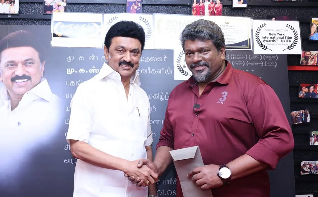 cm Stalin praises parthiban 