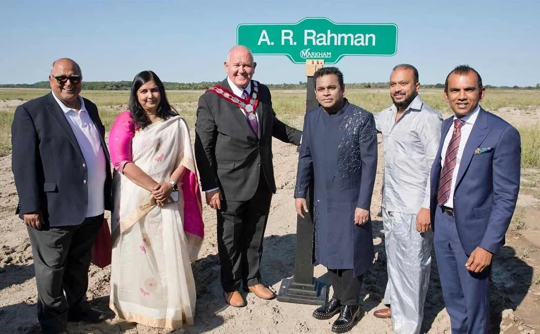 AR Rahman street named in markham, Canada .