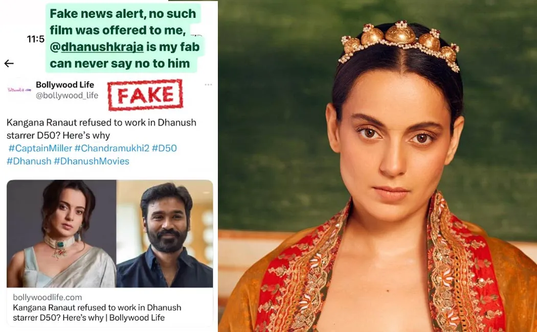 kangana about dhanush and d50 movie 