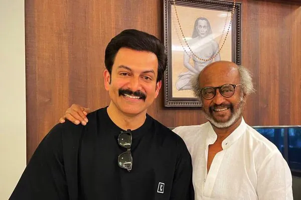 prithviraj meet rajini regards his l2 empuran movie release