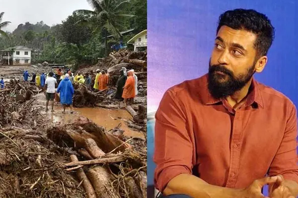 suriya family members donate for wayanad landslide incident