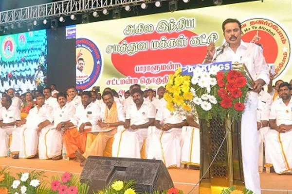 Sarathkumar speech at the party meeting in Nellai