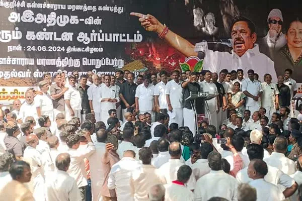 AIADMK struggle against DMK government on illicit liquor issue