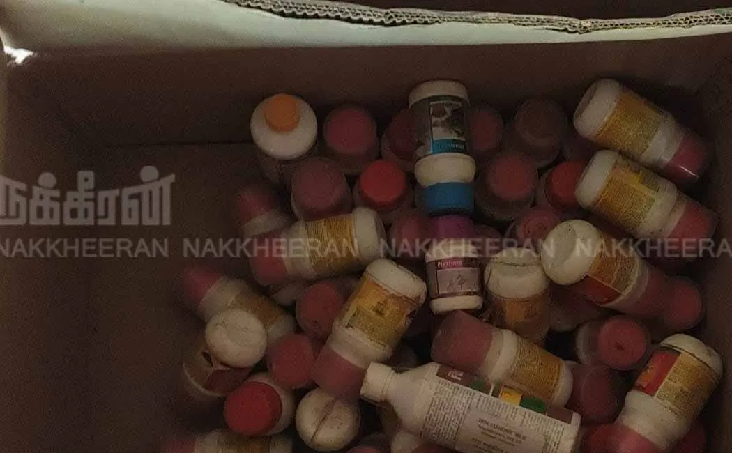 Scam by relabeling expired pesticides medicines in Keeramangalam