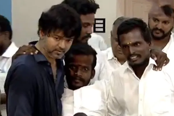 vijay  bearing differently abled person 
