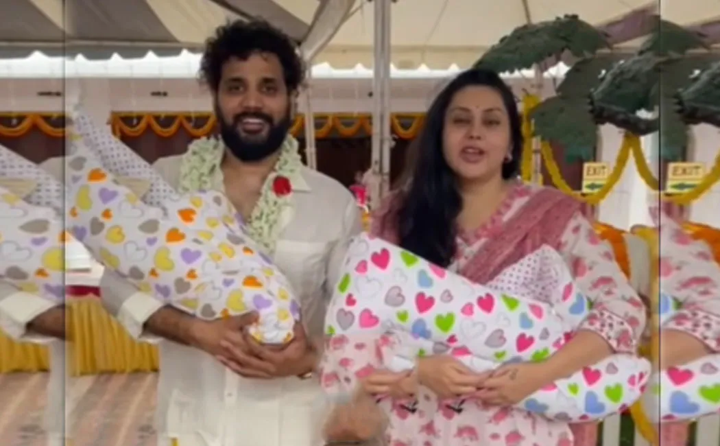 Namitha has birth twins boys