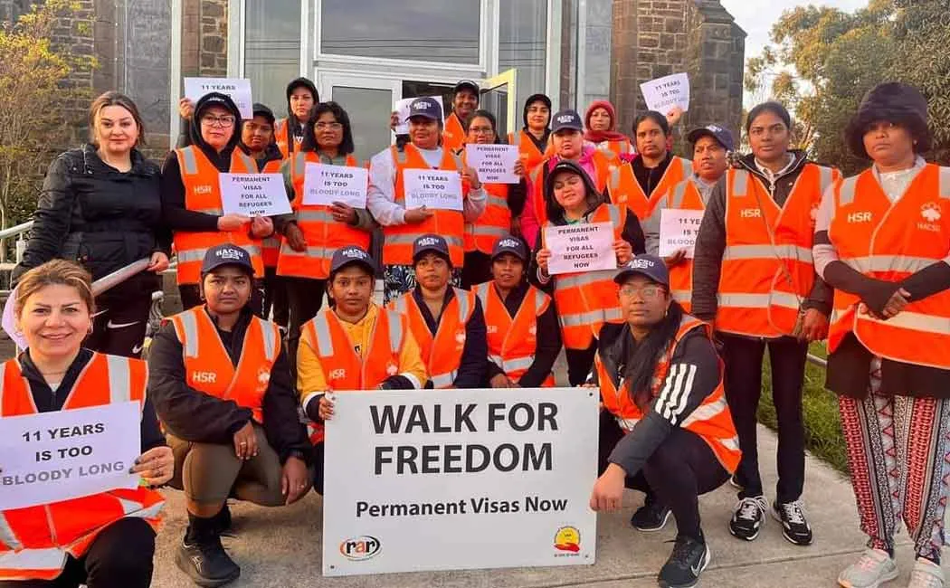Australian government wants permanent visa for 10 thousand people women walk 