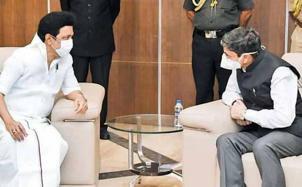 mk stalin with rn ravi