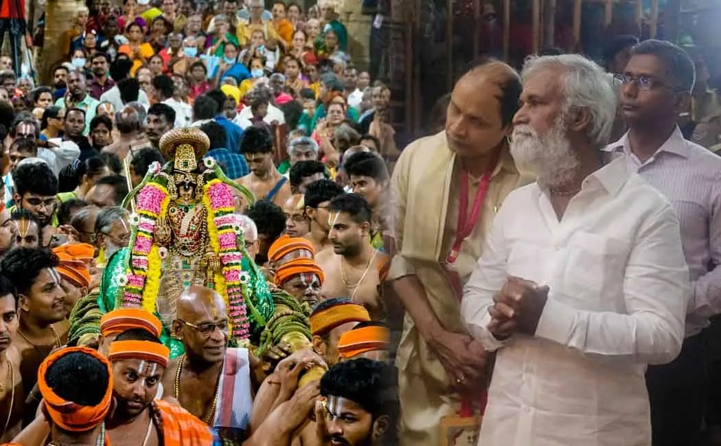 Minister Shekhar Babu attended  ceremony of the Thiruvarangam Sorgavasal 