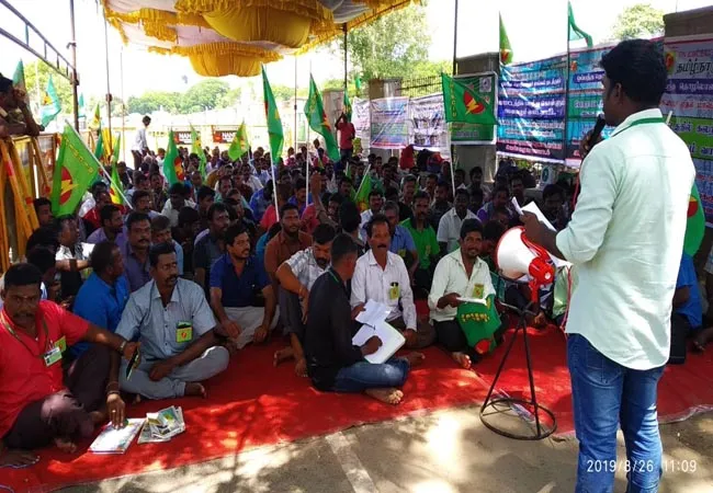 tamilnadu electricity contract workers state wide strike 