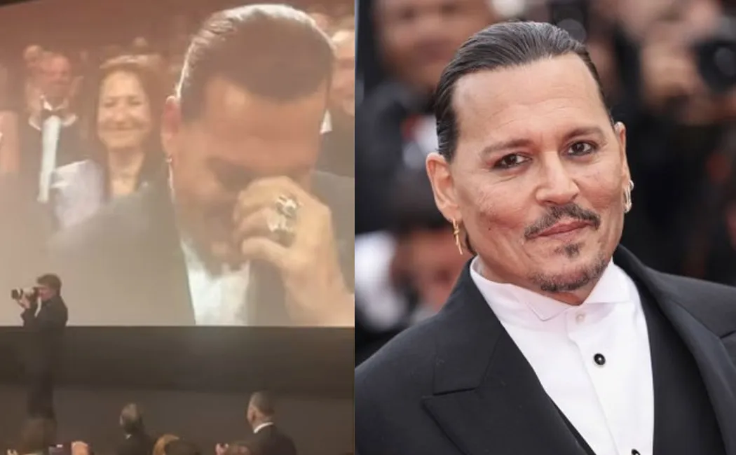 Johnny Depp cries in cannes film festival 2023
