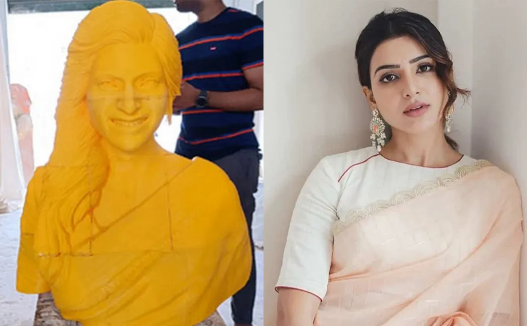 samantha fan build a temple for her 