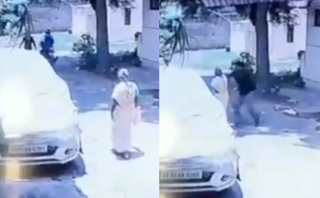 two man snatched chain from old lady karur