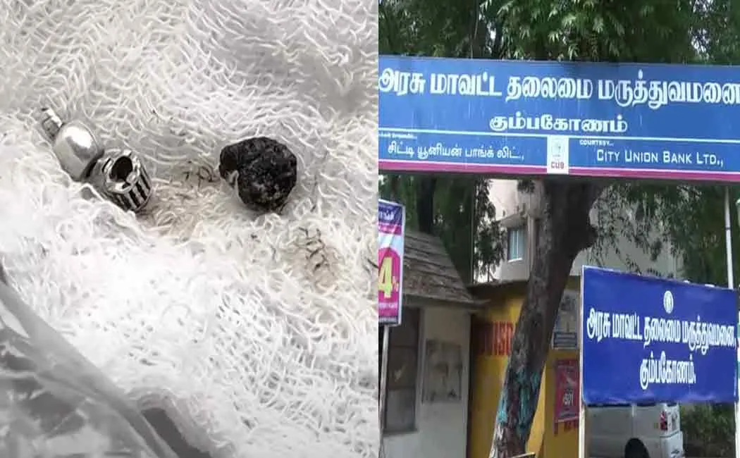 Negligence in Government Hospital; Ambalam stitched with Colus