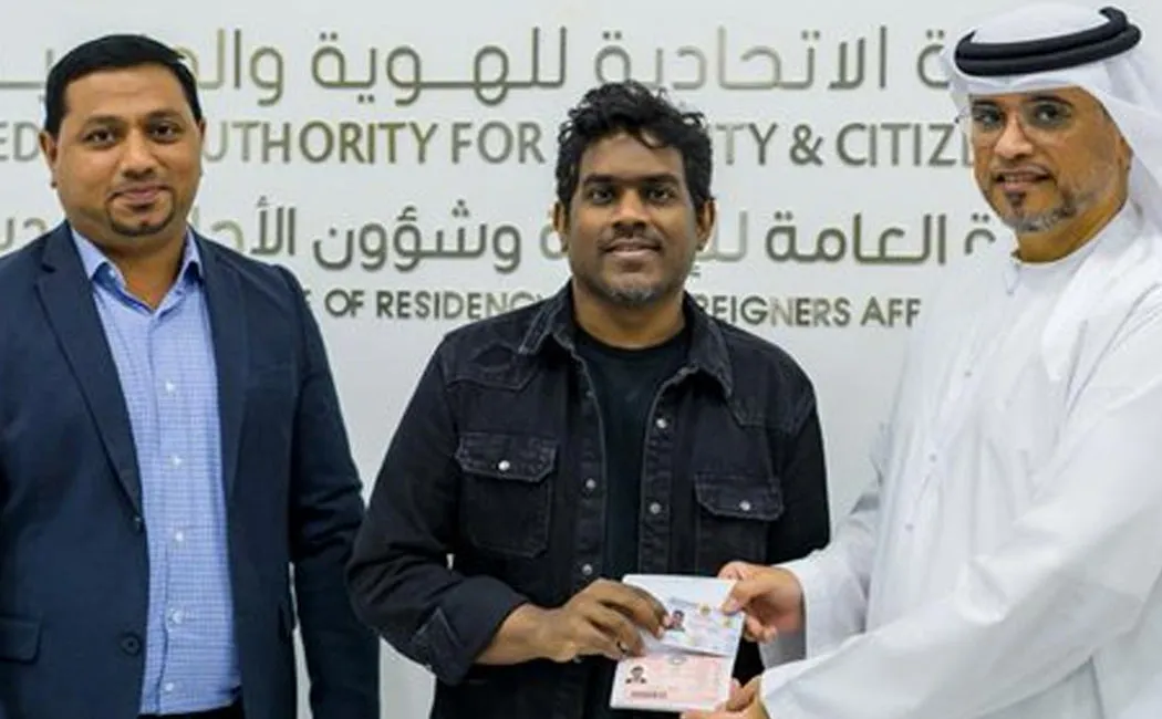 yuvan shankar raja honoured with golden visa by uae