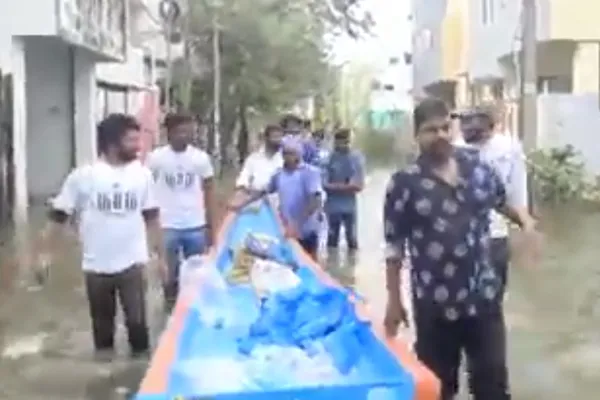 naadu movie team helped affected peoples by cyclonemichaung