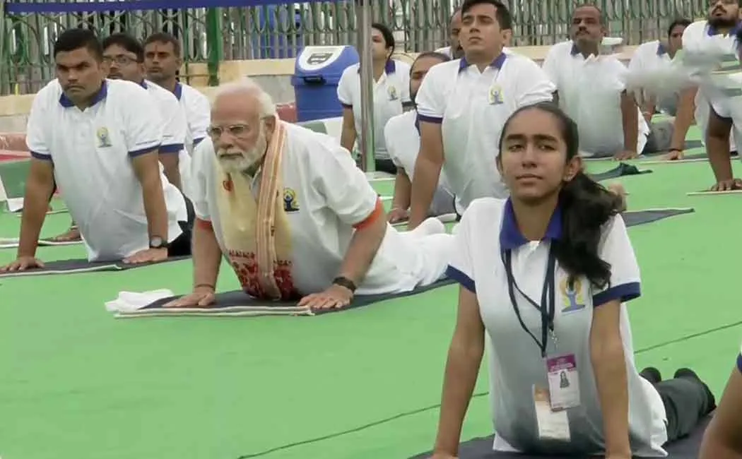 PM Modi leads mass Yoga event at the Mysore 