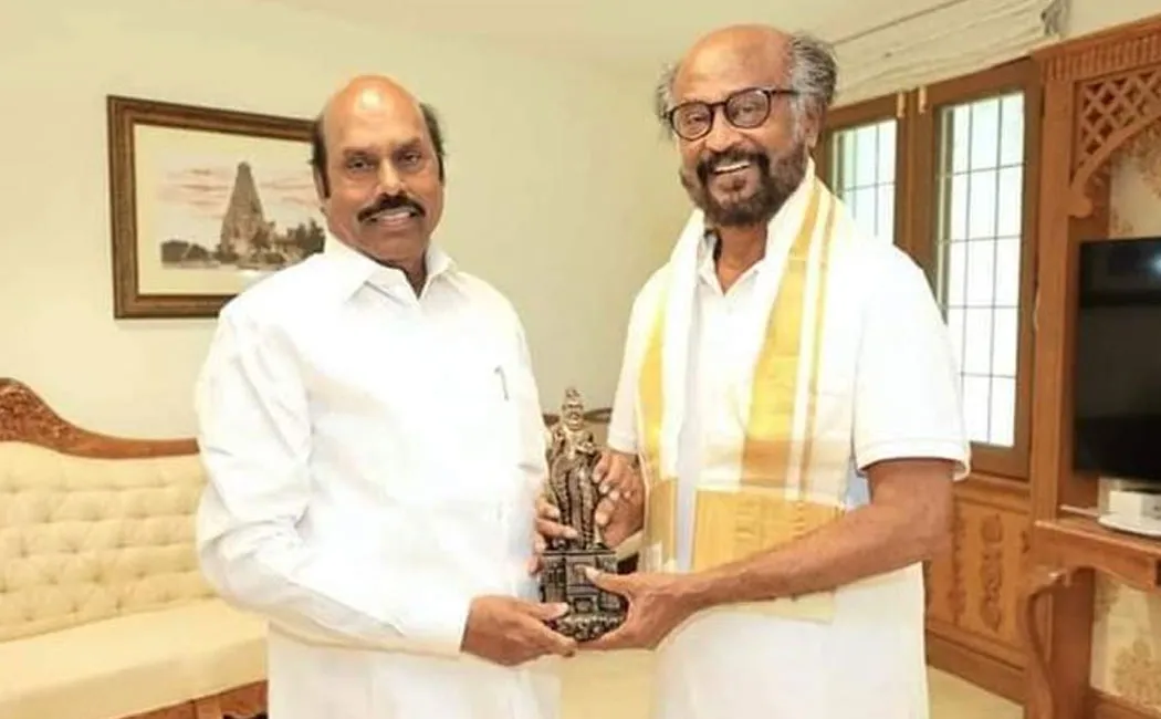 minister evvelu meets rajinikanth 