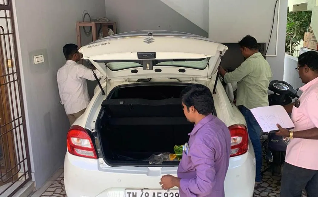 ongoing raids at LED bulb wholesale Sudhakar house