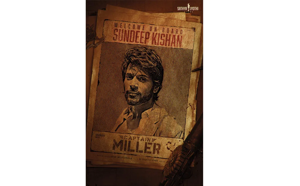 Sundeep Kishan act with dhanush caption miller movie 
