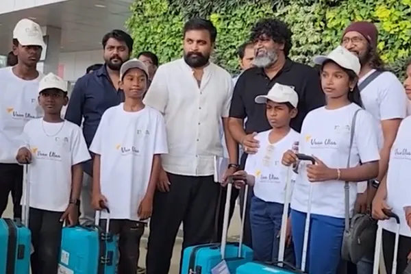 cancer children fly in airplane with help of mime gopi 