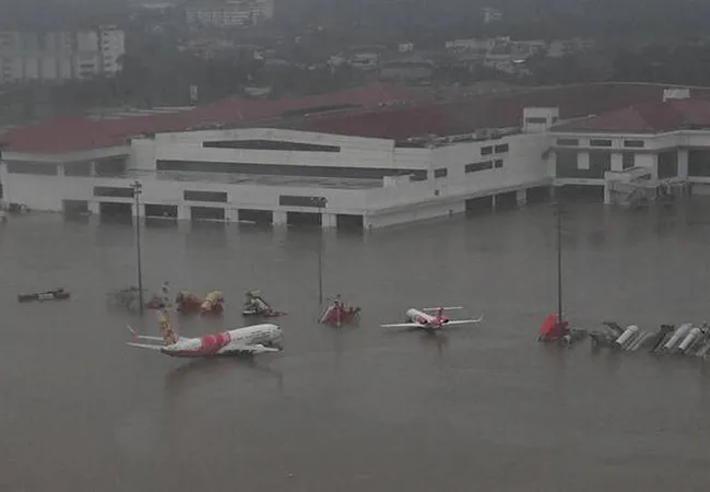 KERALA HEAVY RAIN FLOOD COCHIN AIRPORT CLOSE AT TODAY MIGHT NIGHT 12.00 VERY CRITICAL