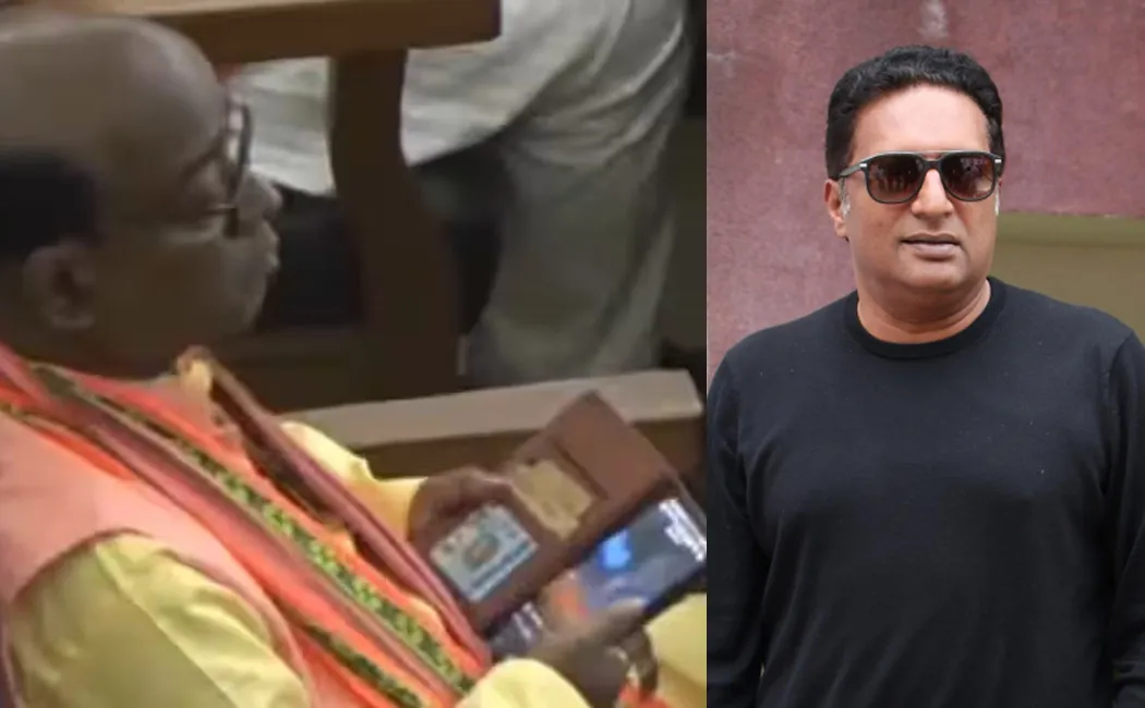 prakash raj about BJP MLA Jadab Lal Nath watching obscene reels in  Tripura assembly session 