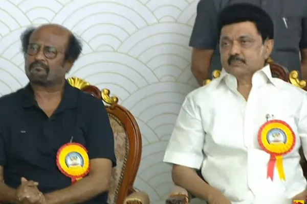 rajini at kalaignar memorial opening ceremony