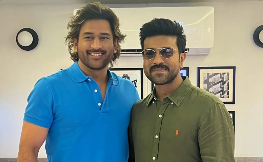 ram charan meets dhoni 