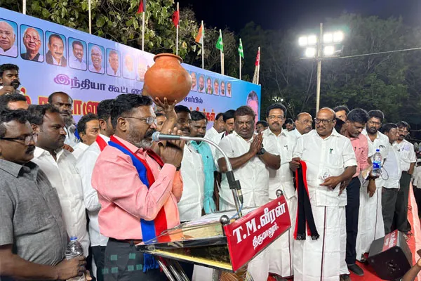 Minister Sivasankar said that Thirumavalavan is giving voice to social justice