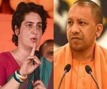  priyanka gandhi - yogi adityanath