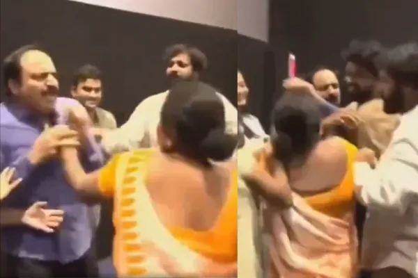 Actor NT Ramaswamy gets slapped by a female fan regards love reddy screening