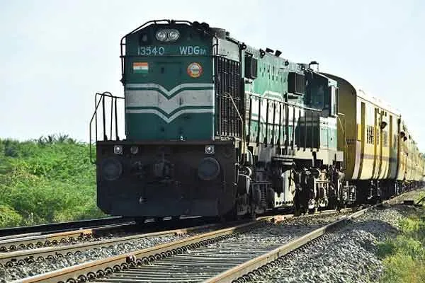 Boulders are placed on the track while the Pothigai Express train is running