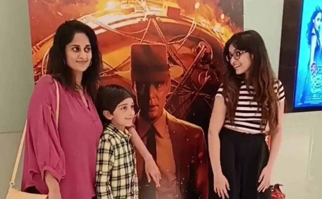 shalini ajithkumaar watched Oppenheimer with his kids 