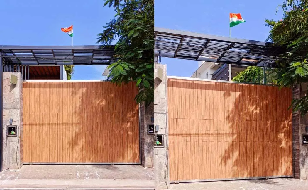 National flag at Vijay's house