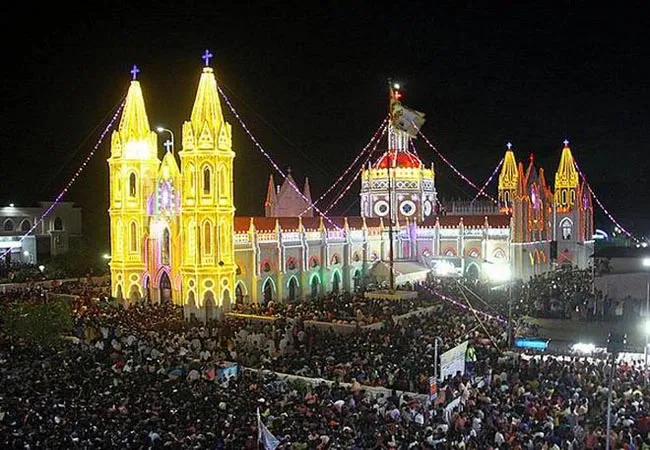 nagai district Velanganni Mata Temple Anniversary Celebration Started with Flag
