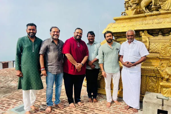 Actor Surya Swamy Darshanam at Yoga Narasimha Temple