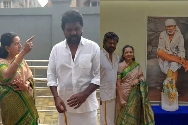 raghava lawrence visit vijay sai baba temple with vijay mother shoba