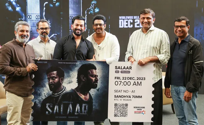 ss rajamouli  buys the first ticket of Salaar