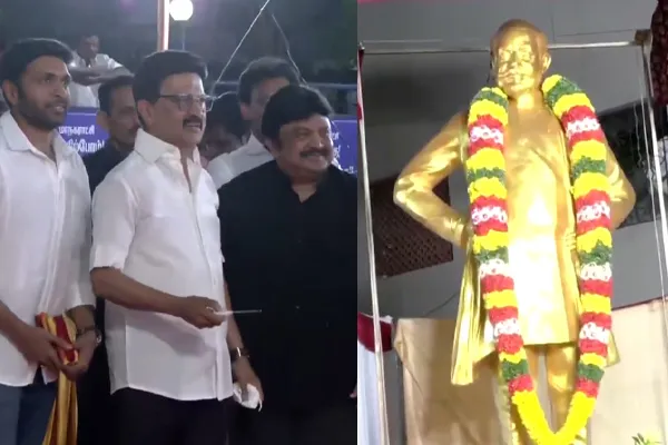 mk stalin inaugurates Sivaji ganesan statue