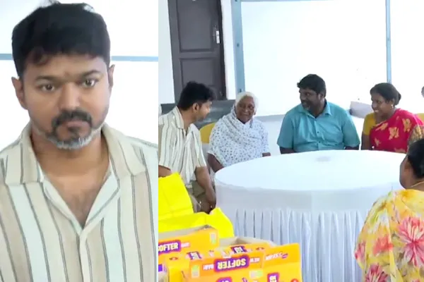 vijay explained why he does not go to affected peoples house for helping regards fengal cyclone 