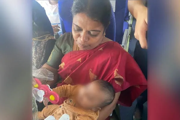 Minister Geetha Jeevan stopped the crying baby by singing a lullaby