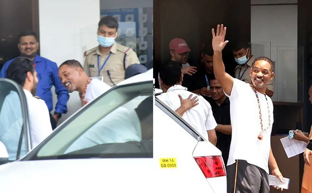 Will Smith arrives Mumbai Kalina airport