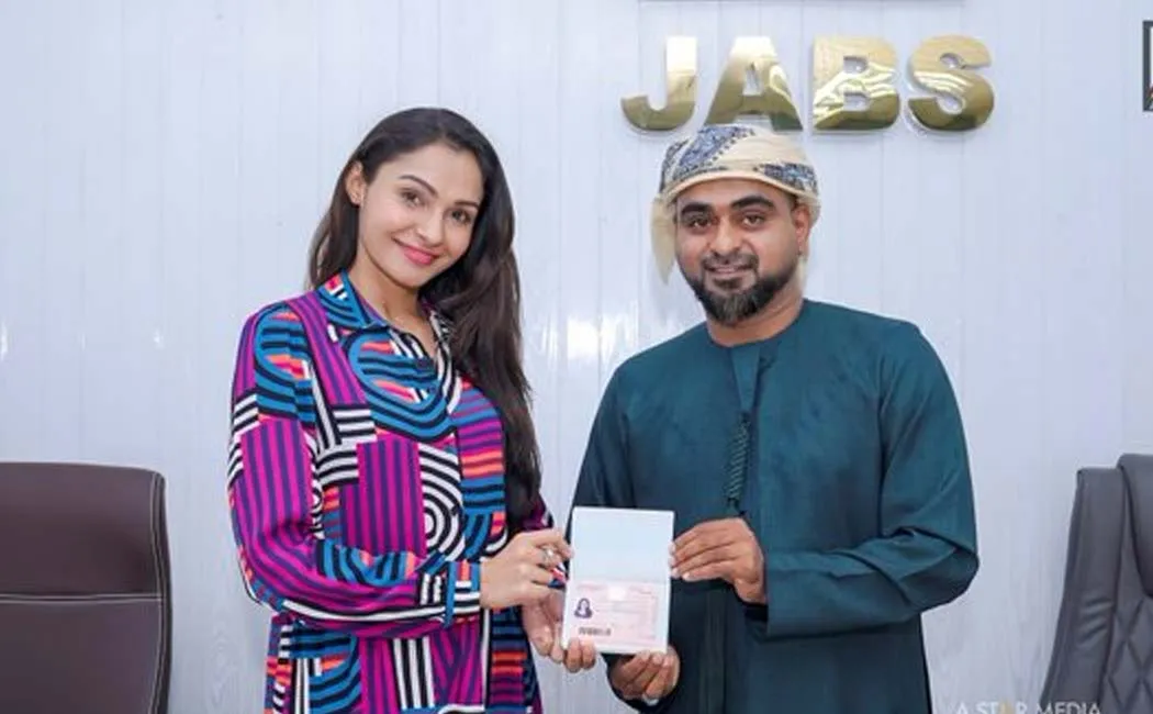 andrea jeremiah has been granted golden visa uae