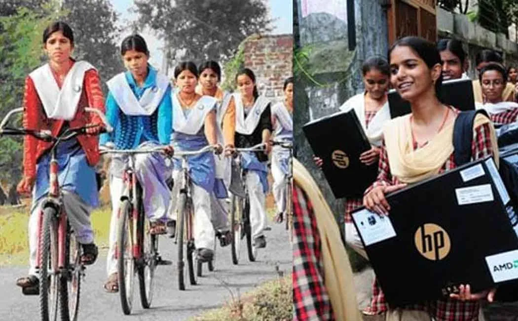 Laptop and bicycle in Pongal for students