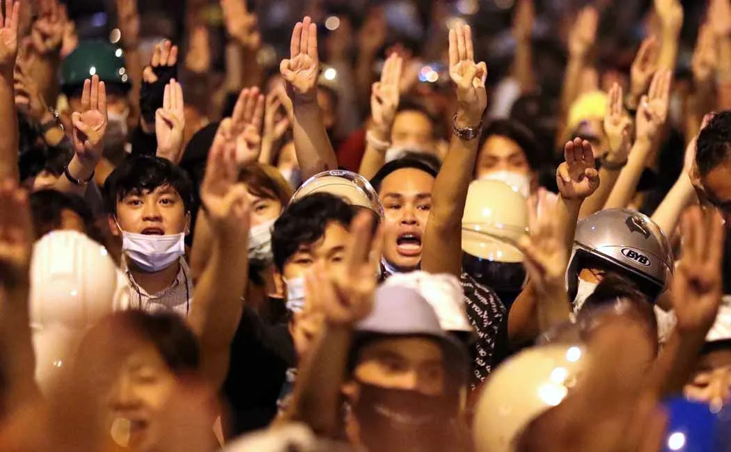 thailand- king - Maha Vajiralongkorn- attrocities - people suffer- student youth protest- 3 finger salute - Thailand Monarchy 