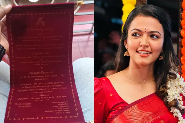 aparna das get to married deepak parambol