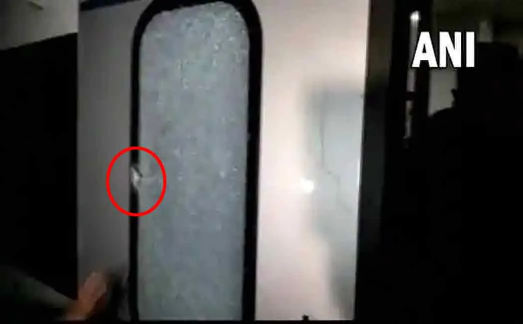 Stone pelting on Vande Bharat train