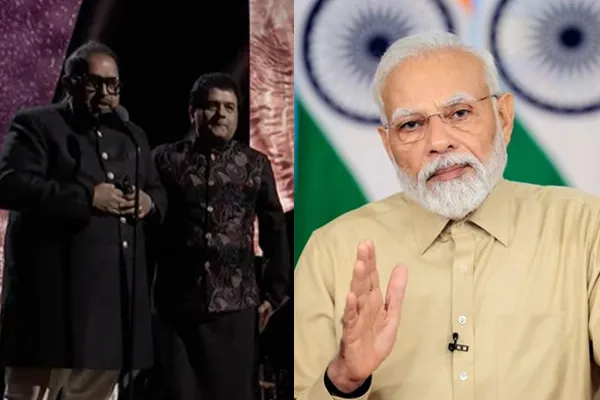 pm modi congratulates shankar mahadevan team wins grammy award 