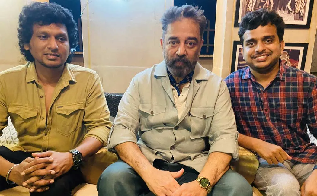 director ravikumar meet kamalhaasan at 'vikram' success meet function 